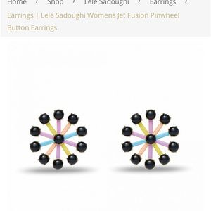 Lele sadoughi pin wheel earrings. Never worn NWOT